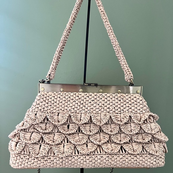 Patricia Nash Elegant Cream Woven Handbag - Picture 3 of 7